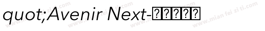 quot;Avenir Next字体转换